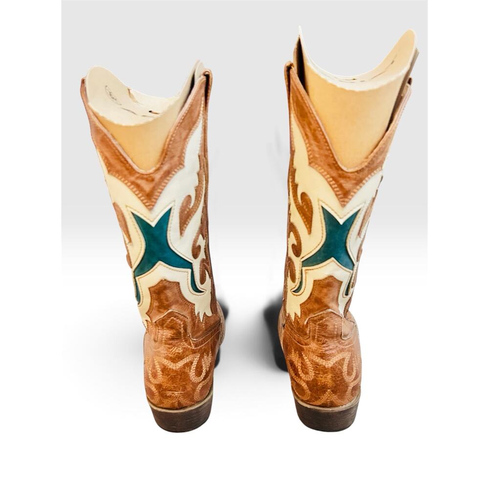 Matisse Stampede 2 Western Cowboy Boots Brown Turquoise Women’s 8.5 - Picture 13 of 16